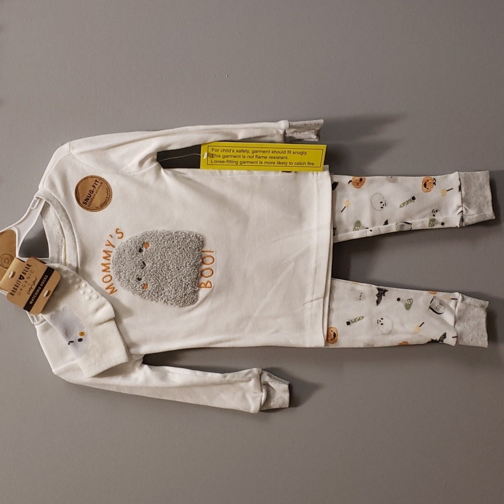 Rabbit & Bear Organic 3-piece Halloween Pajama Set